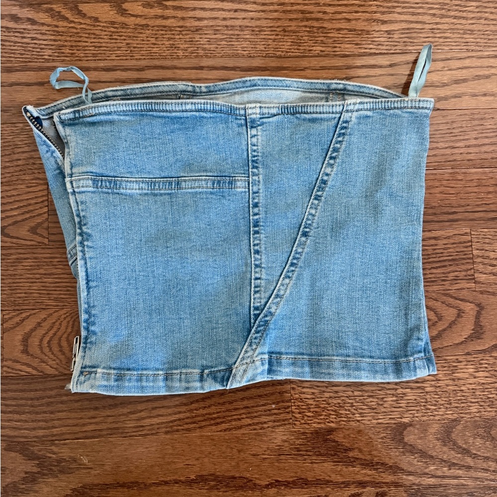 Zara Light Blue Women's tube top